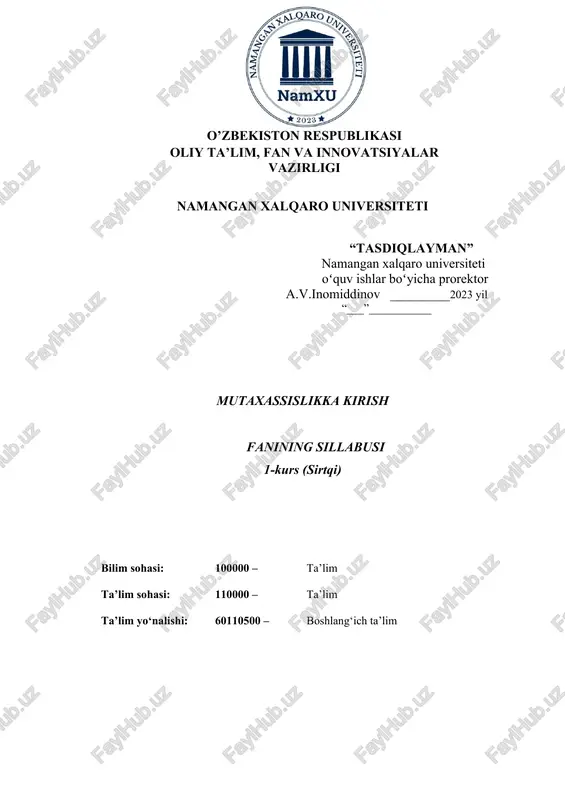 mutaxassislikka kirish — DOCX