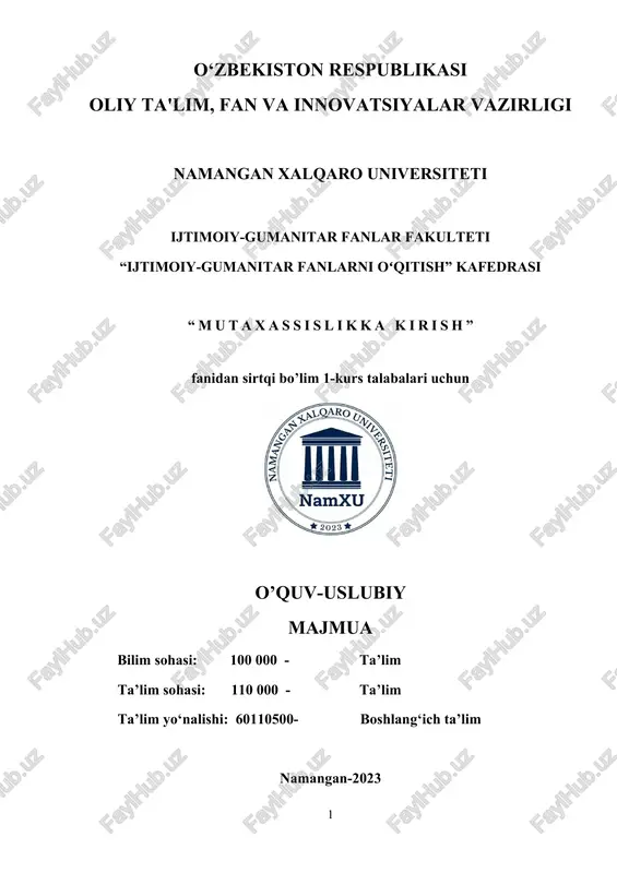 o’quv-uslubiy majmua — DOCX