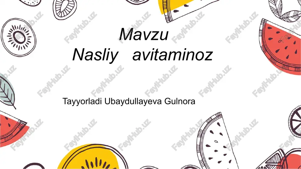 nasliy avitaminoz — PPTX