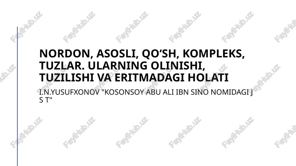 nordon tuzlar — PPTX