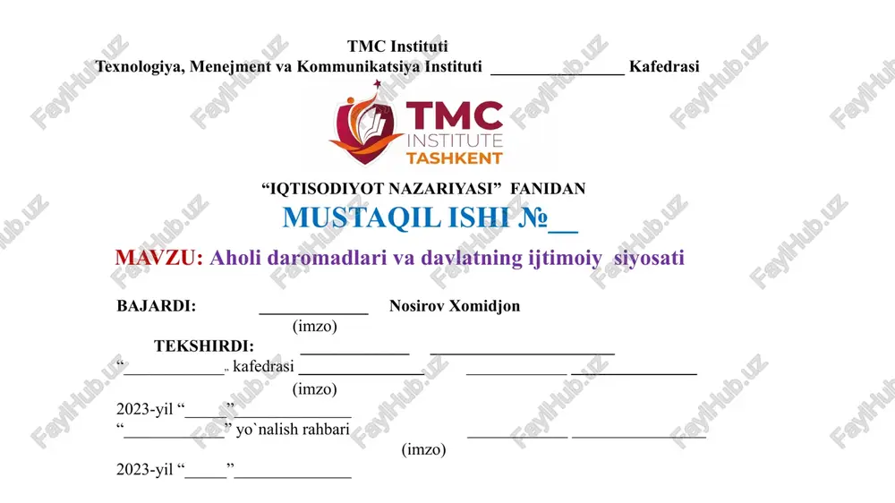 aholidaro madlari va davlatning ijtimoiy-siyosati — PPTX