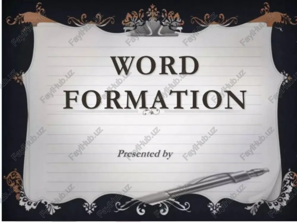word formation ppt — PPT