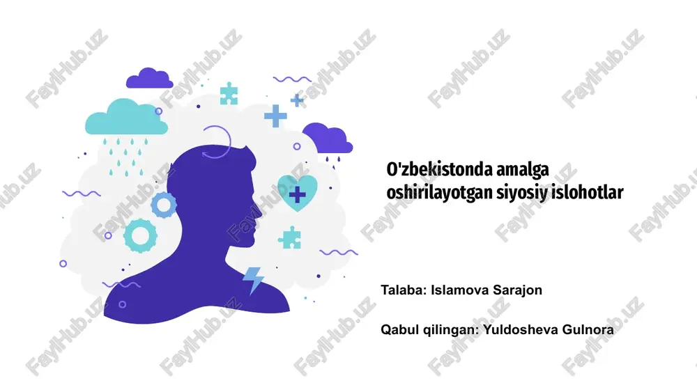 o'zbekistonda siyosiy islohotlar — PPTX