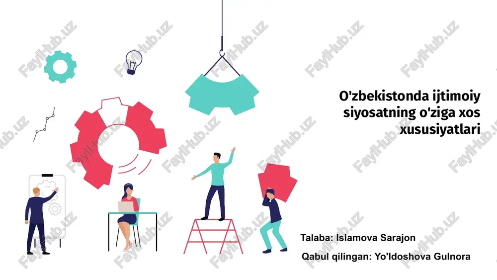 o'zbekistonda ijtimoiy siyosatning o'ziga xos xususiyatlari — PPTX