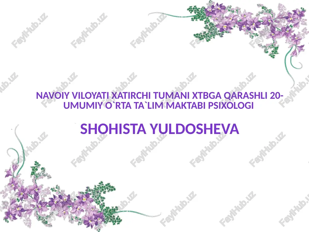o`yin bilan davolanamiz — PPTX