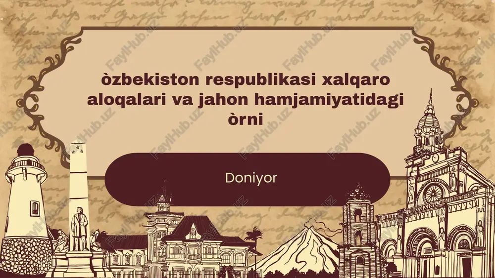 xalqaro aloqalar tarixi — PPTX