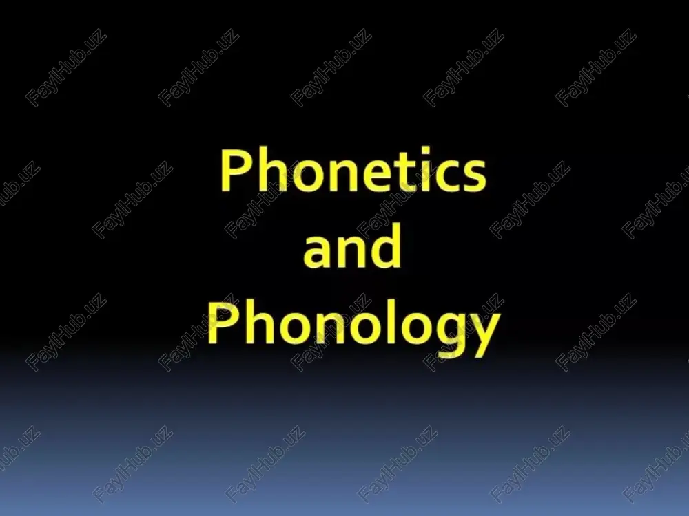 phonetics — PPT