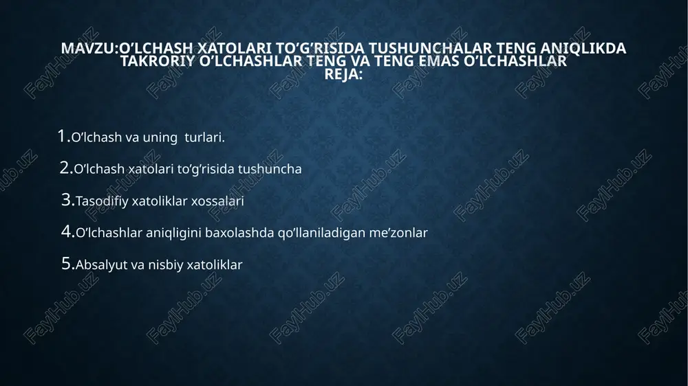 o’lchashxatolari va to’g’risidagi tushunchalar — PPTX