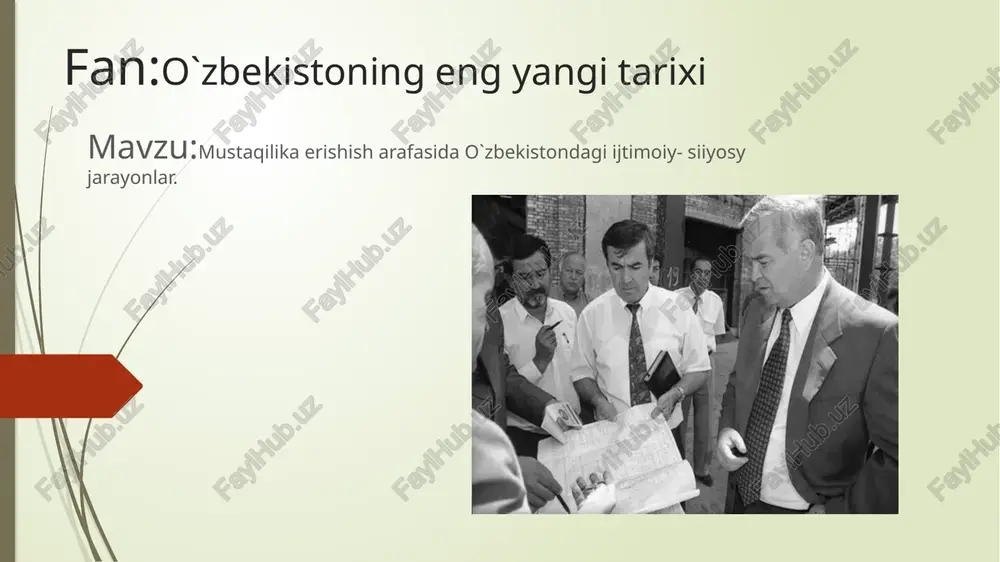 o'zbekistoning eng yangi tarixi — PPTX