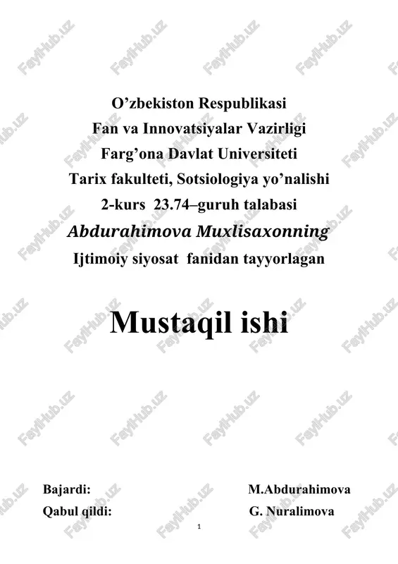 abulahol bandligini ta’minlash chora tadbirlari — DOCX