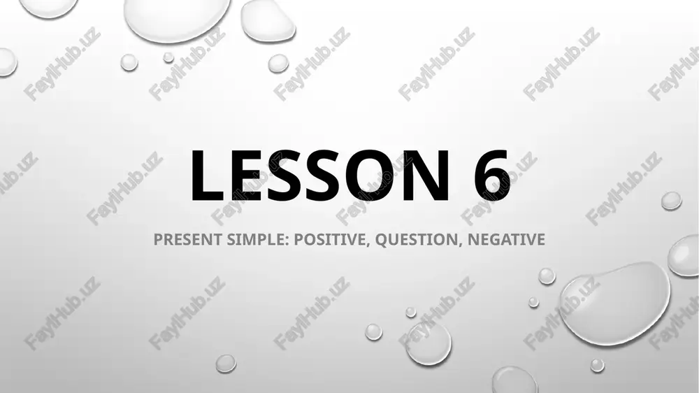 tenses in english (zamonlar) — PPTX