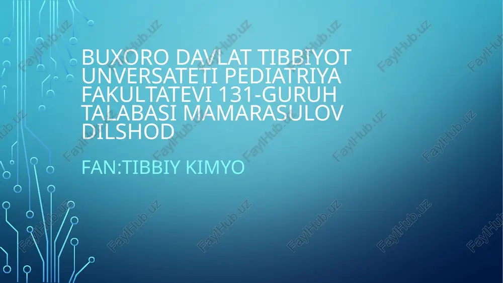 tosh kasaliklari — PPTX