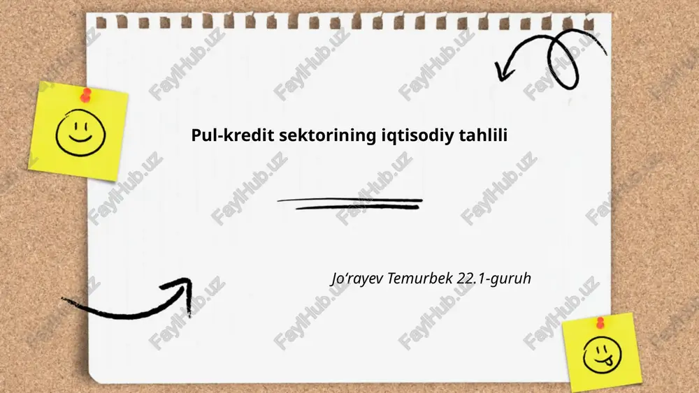 pul-kredit sektorining iqtisodiy tahlili — PPTX