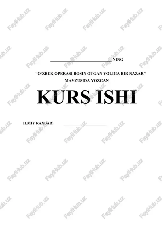 o‘zbek operasi bosin otgan yoliga bir nazar — DOCX