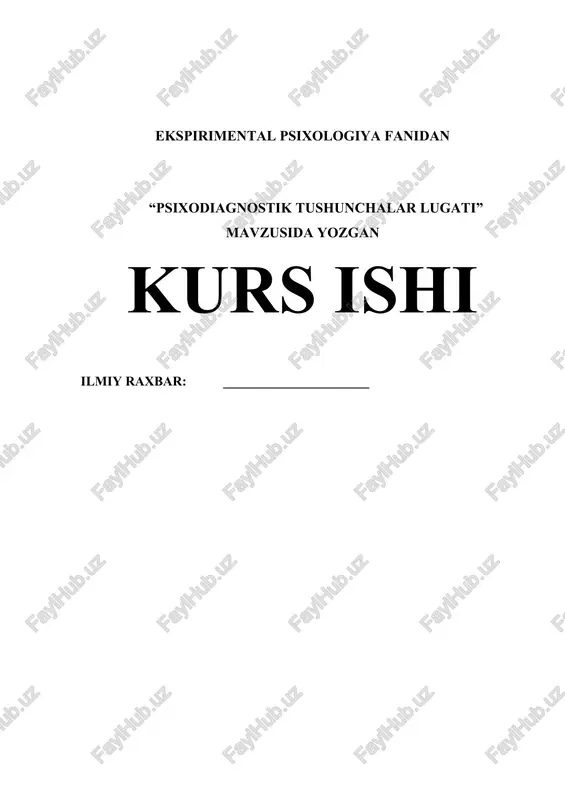 psixodiagnostik tushunchalar lugati — DOCX