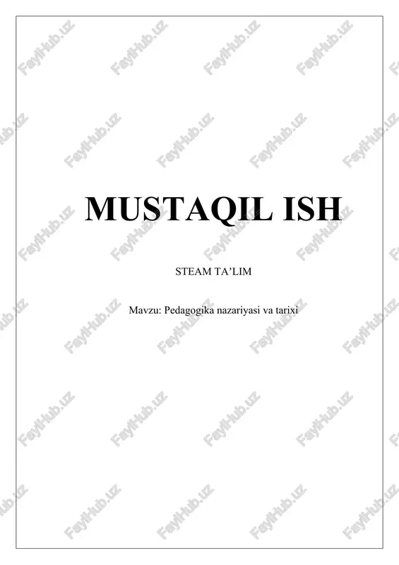 steam taʼlim — DOCX