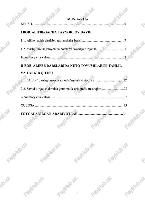 alifbegacha tayyorlov dari — DOCX