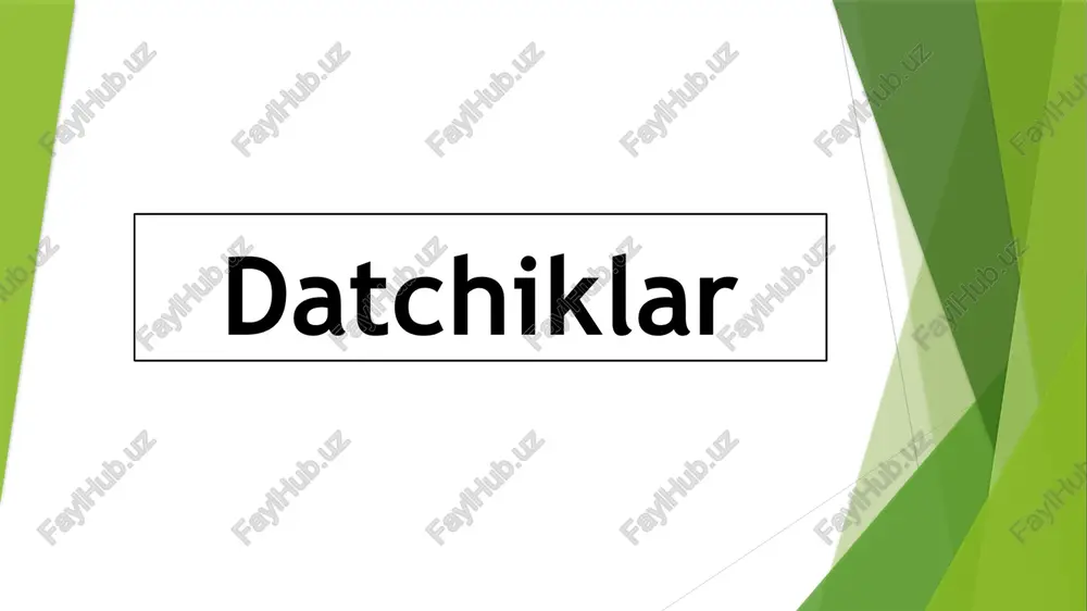 datchiklar — PPTX