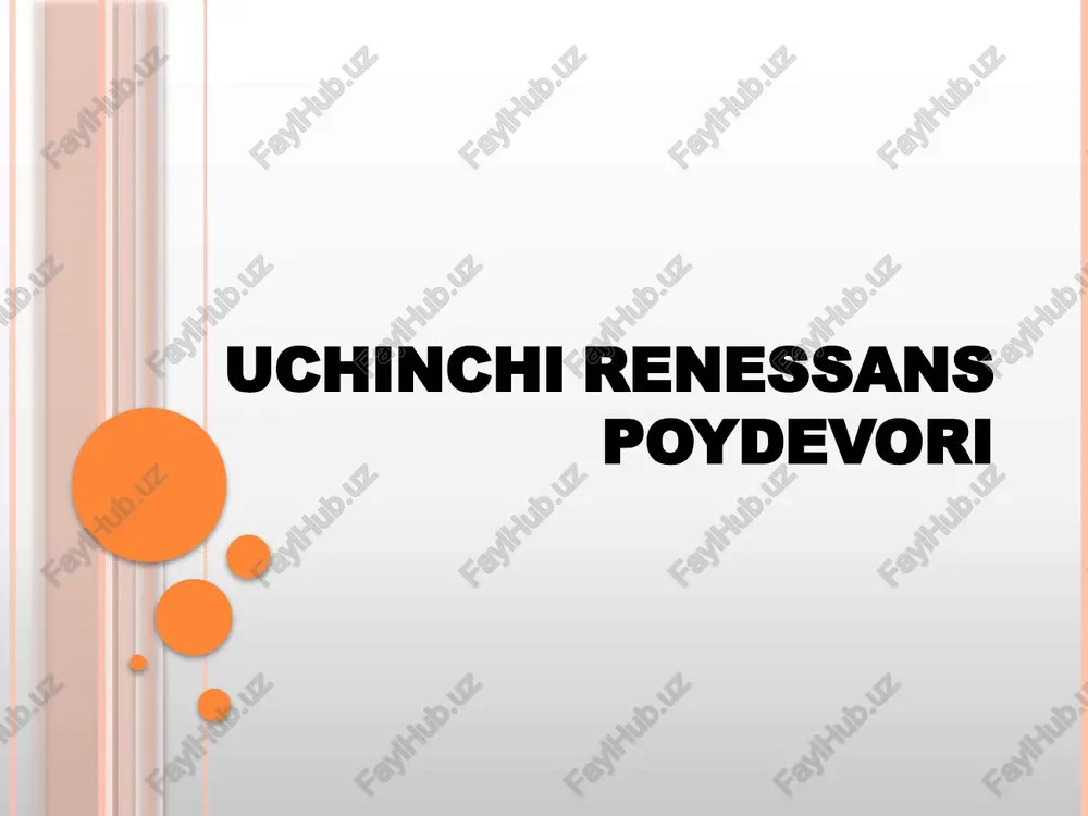 uchinchi renessans poydevori — PPTX