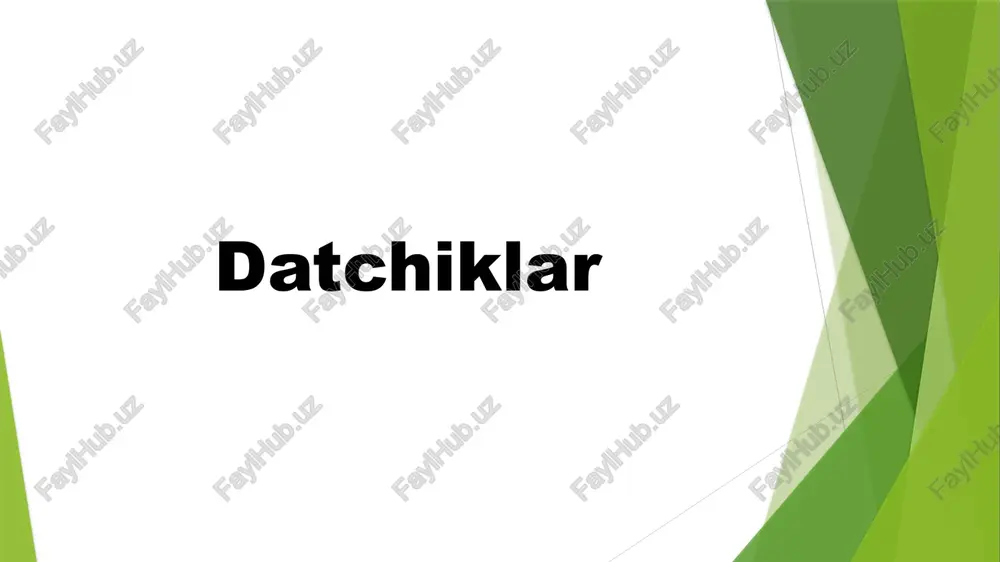 datchiklar — PPTX