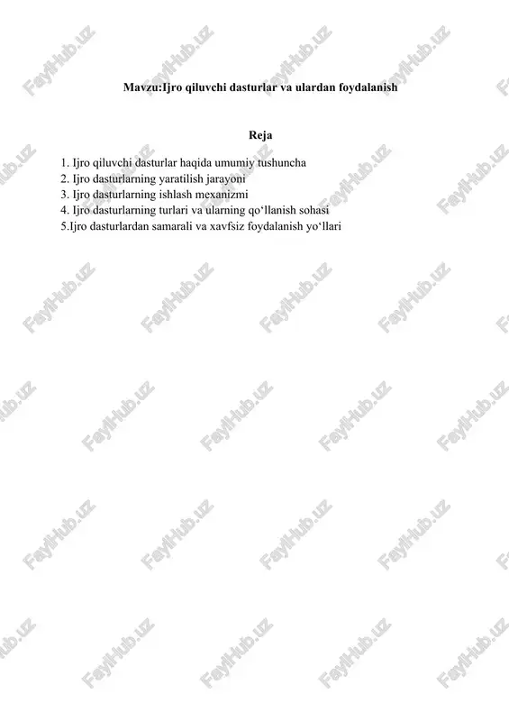 ijro qiluvchi dasturlar va ulardan foydalanish — DOC