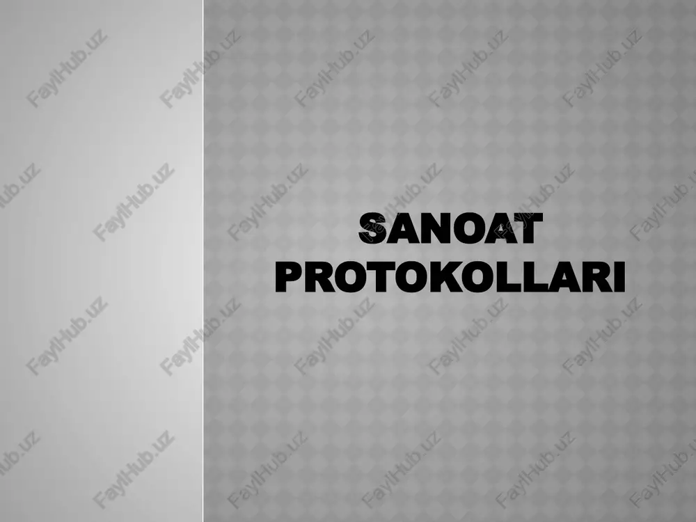 sanoat protokollari — PPTX