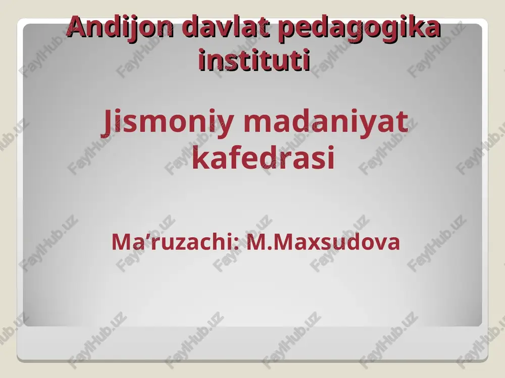 tayanch – harakat sistemasi — PPT