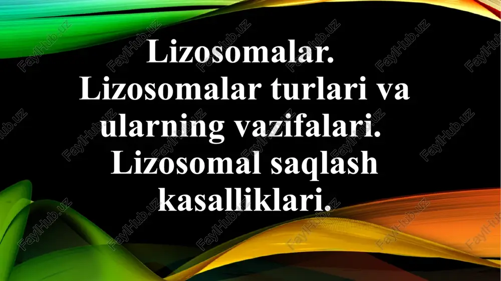 lizosomalar — PPTX