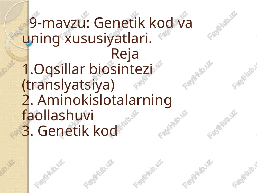 genetikkod.izoh — PPTX