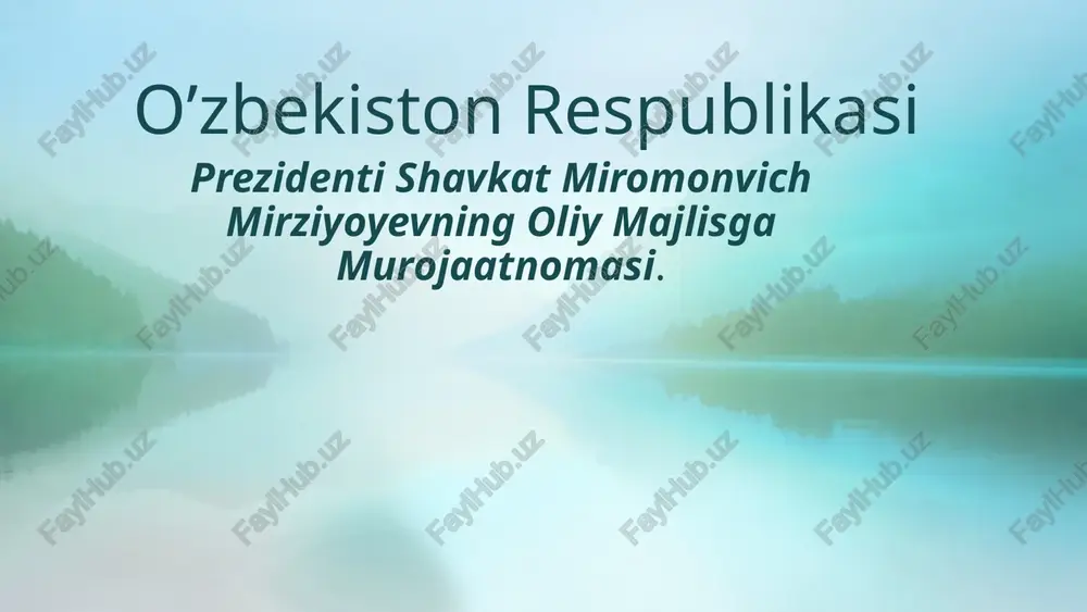 oliy majlisga murojaatnomasi — PPTX