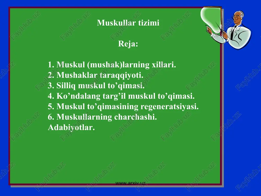 muskullar tizimi — PPT