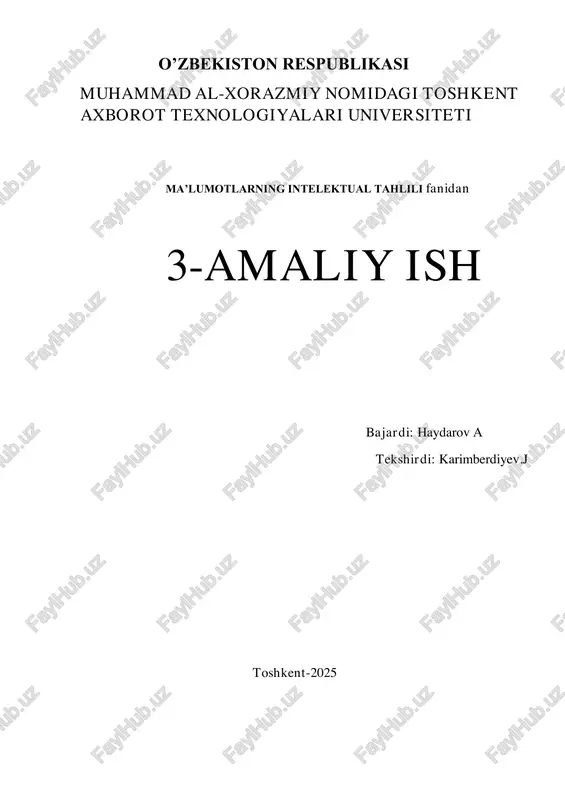 iris ma'lumotlar to'plamini vizualizatsiya qilish uchun pca — PDF