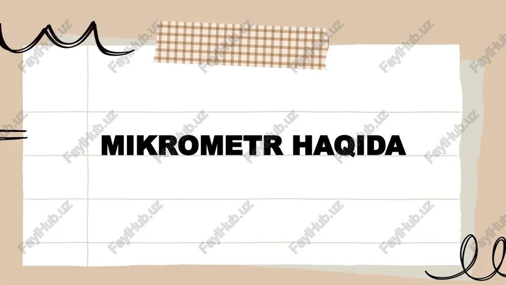 mikrometr — PPTX