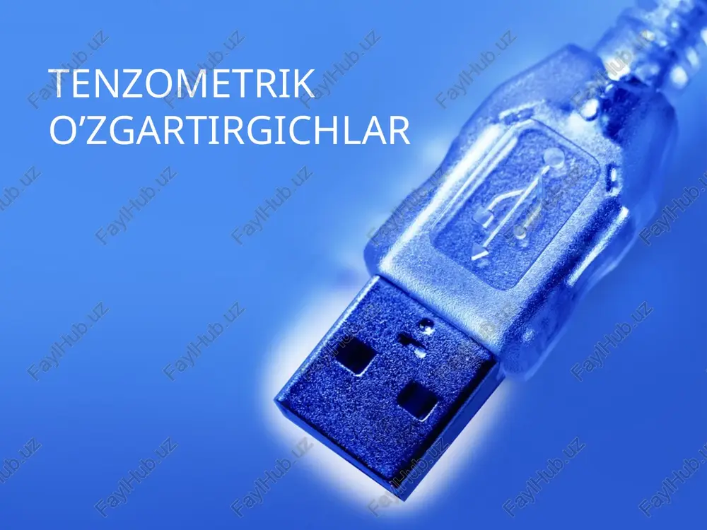 tenzometrik o’zgartirgichlar — PPTX