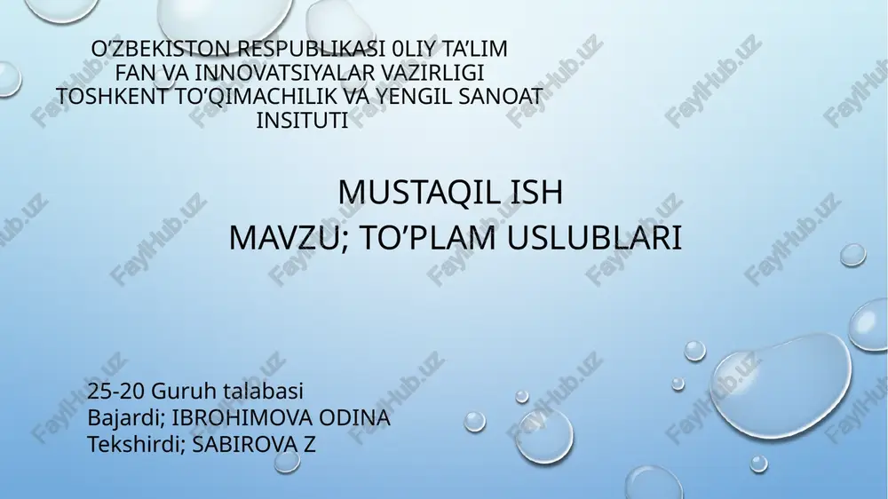 to’plamuslublari — PPTX