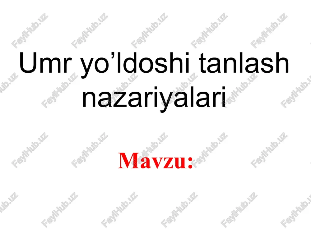 umryo’ldoshitanlashnazariyalari — PPTX