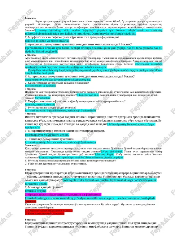 arteriolalar — DOCX