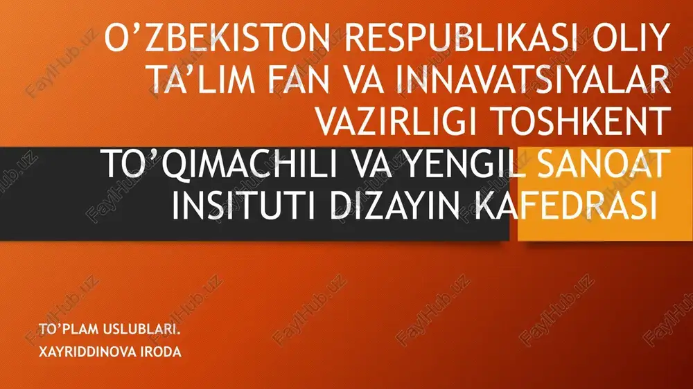 to’plam uslubi tarixi — PPTX