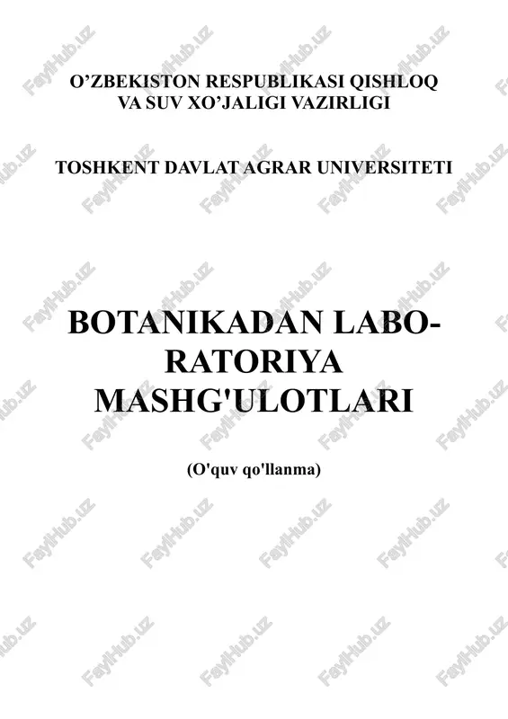 botanikadan laboratoriya mashg'ulotlari — DOC