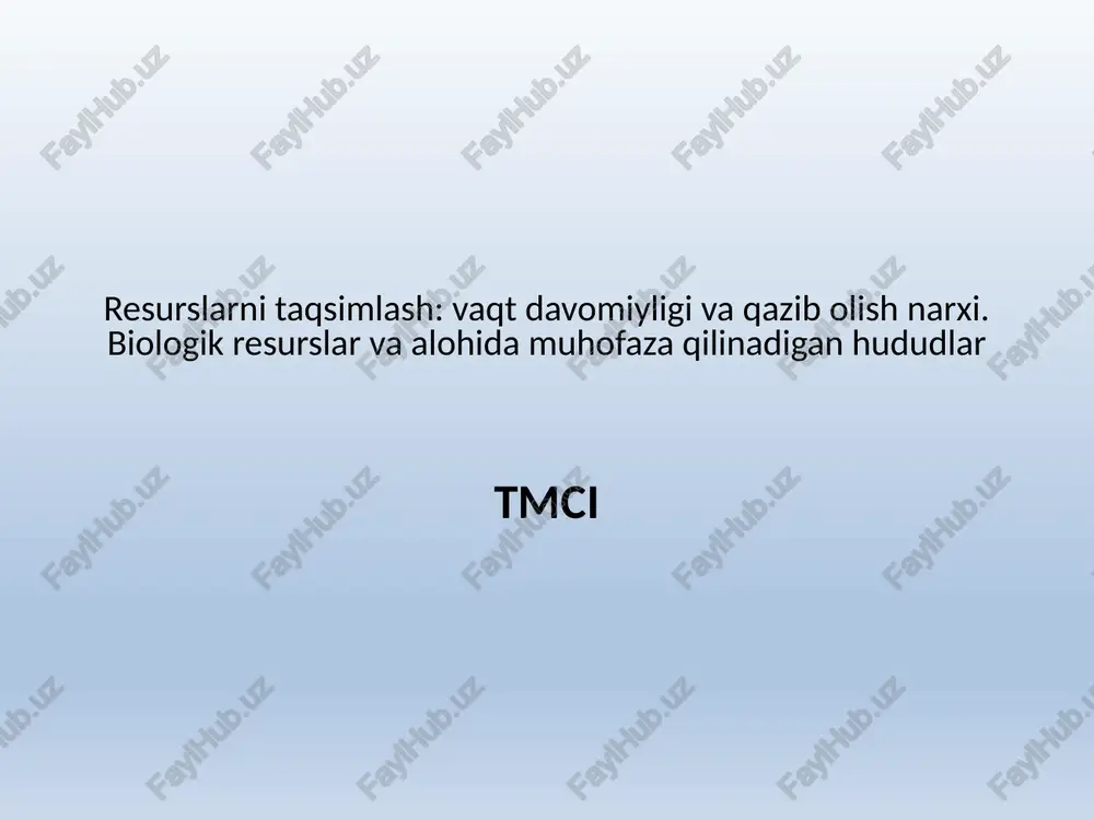 resurslarning taksomiyasi — PPTX