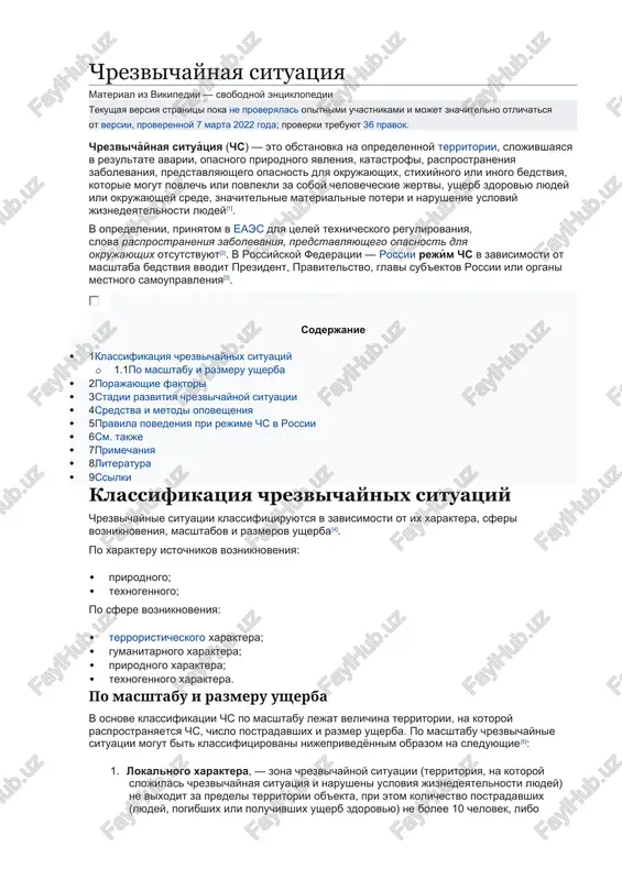chrezvichaynaya situatsiya — DOCX