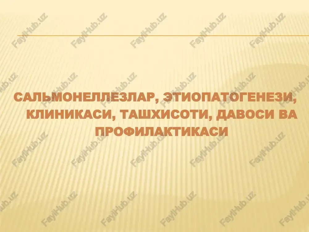 salmonellalar — PPTX