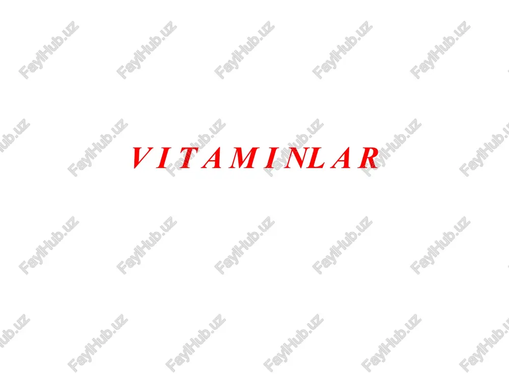 v i t a m i nl a r — PPTX