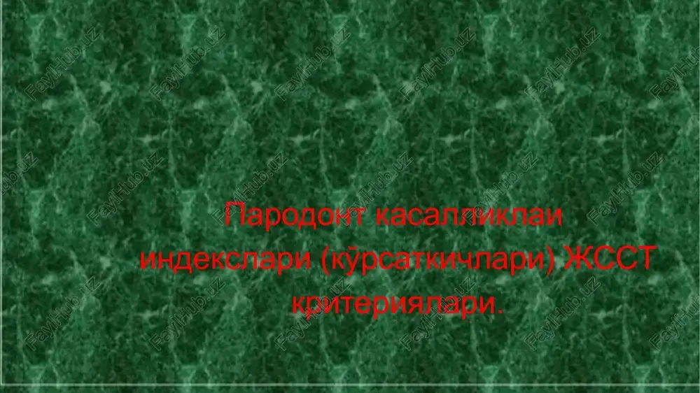 parodont kasalliklari — PPTX