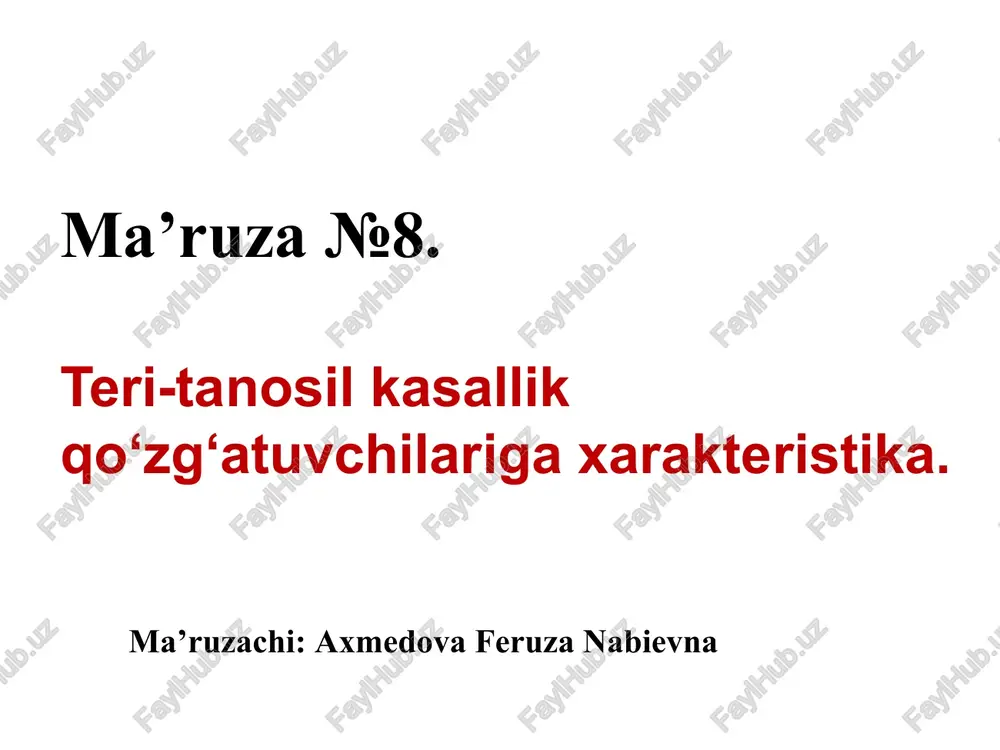 so`zak (gonoreya) — PPTX