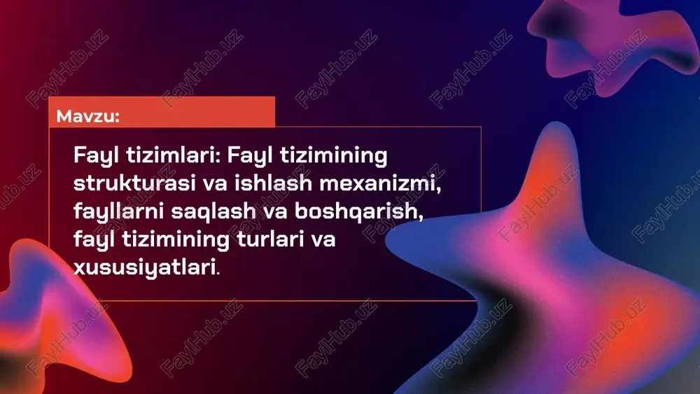 fayl tizimlari — PPTX