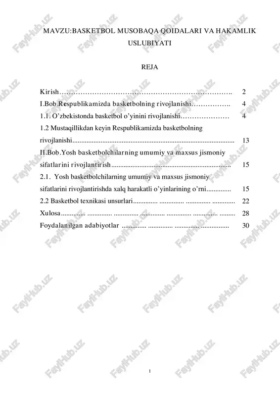 basketbol musobaqa qoidalari va hakamlik uslubiyati — PDF
