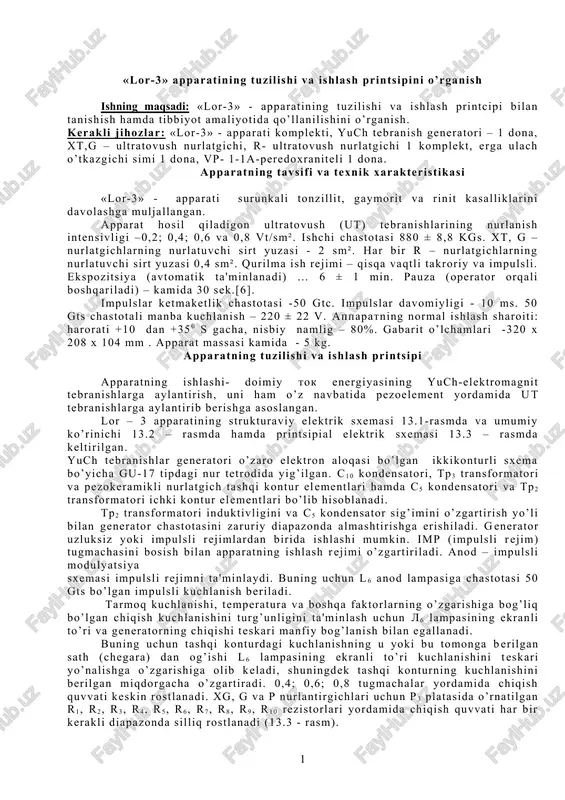 lor-3 apparati — DOC