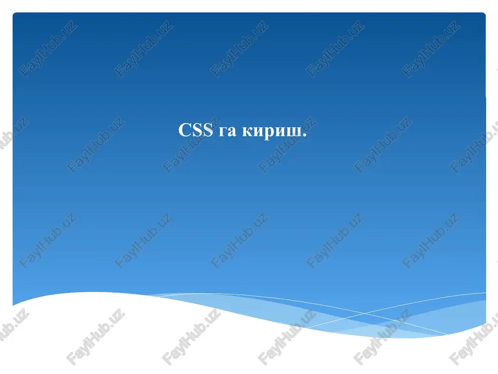 cssgakirish — PPTX