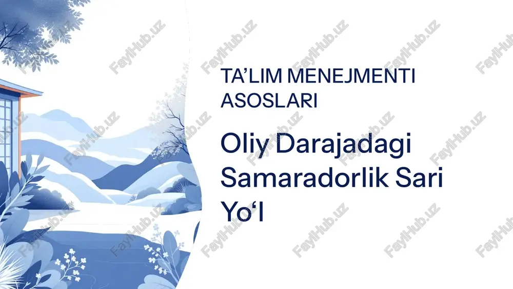 ta’lim menejmenti asoslari — PPTX
